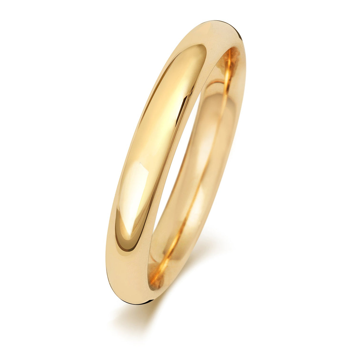 18 Karat Gold, 3 mm, traditioneller, schwerer Ehering