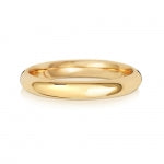 18 Karat Gold 3 mm Traditioneller Court Mittlerer Ehering