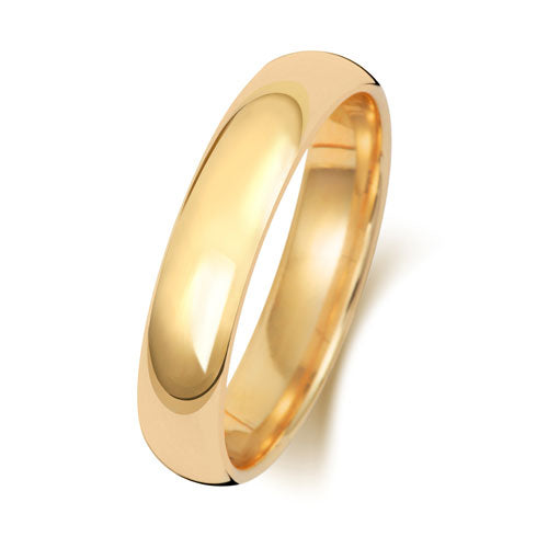 18CT GOLD 4MM TRADITIONAL COURT HEAVY WEDDING RING