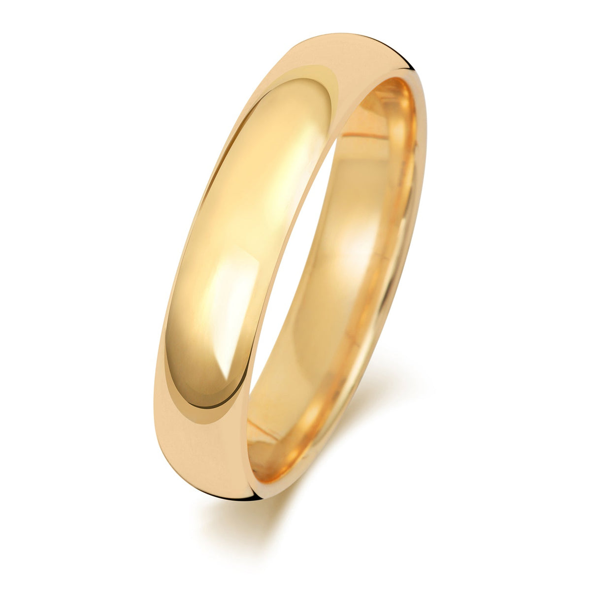 18CT GOLD 4MM TRADITIONAL COURT MEDIUM WEDDING RING