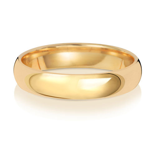 18CT GOLD 4MM TRADITIONAL COURT MEDIUM WEDDING RING