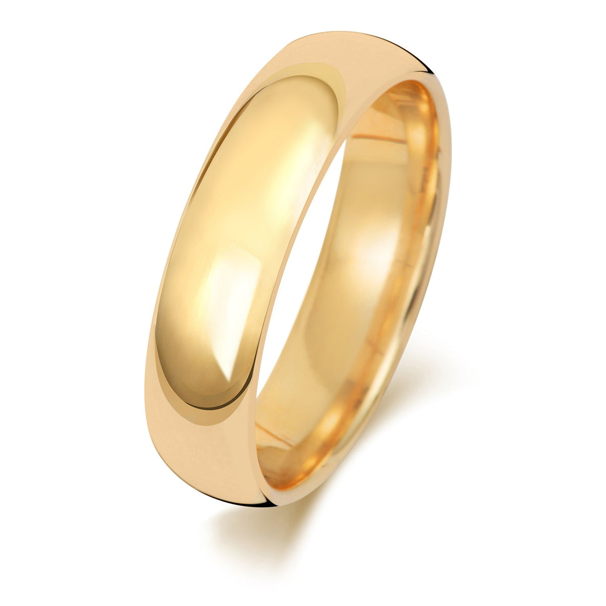 18CT GOLD 5MM TRADITIONAL COURT MEDIUM WEDDING RING
