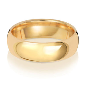 18CT GOLD 6MM TRADITIONAL COURT HEAVY WEDDING RING