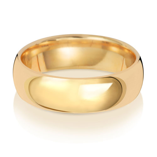 18CT GOLD 6MM TRADITIONAL COURT MEDIUM WEDDING RING