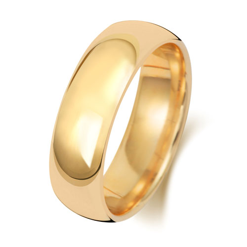 18CT GOLD 6MM TRADITIONAL COURT MEDIUM WEDDING RING