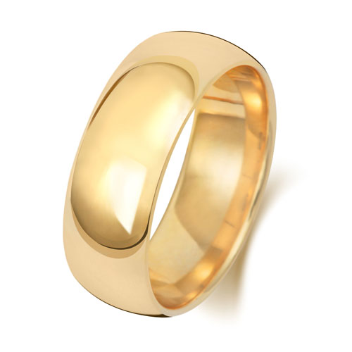18CT GOLD 7MM TRADITIONAL COURT MEDIUM WEDDING RING