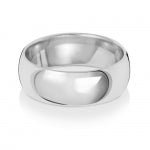 18CT WHITE GOLD 7MM TRADITIONAL COURT MEDIUM WEDDING RING