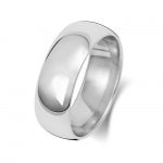18CT WHITE GOLD 7MM TRADITIONAL COURT MEDIUM WEDDING RING