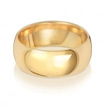 18CT GOLD 8MM TRADITIONAL COURT MEDIUM WEDDING RING