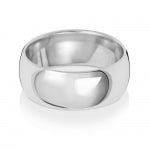 18CT WHITE GOLD 8MM TRADITIONAL COURT MEDIUM WEDDING RING