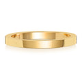 Bague de mariage plate et massive en or 18 carats de 2 mm