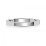 18CT WHITE GOLD 2MM FLAT FLAT LIGHT WEDDING RING