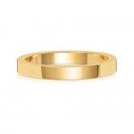 18CT GOLD 2.5MM FLAT FLAT MEDIUM WEDDING RING