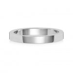 18CT WHITE GOLD 2.5MM FLAT FLAT LIGHT WEDDING RING