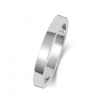 18CT WHITE GOLD 2.5MM FLAT FLAT LIGHT WEDDING RING