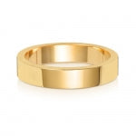 18CT GOLD 4MM FLAT FLAT LIGHT WEDDING RING