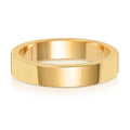 18CT GOLD 4MM FLAT FLAT MEDIUM WEDDING RING