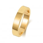 18CT GOLD 4MM FLAT FLAT MEDIUM WEDDING RING