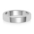 18 Karat Weißgold 4 mm flacher leichter Ehering
