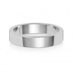 18CT WHITE GOLD 4MM FLAT FLAT LIGHT WEDDING RING
