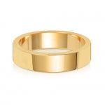 18CT GOLD 5MM FLAT FLAT MEDIUM WEDDING RING