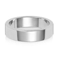 18 Karat Weißgold, 5 mm flacher, mittlerer Ehering