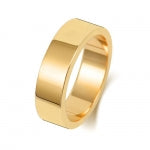 18CT GOLD 6MM FLAT FLAT MEDIUM WEDDING RING
