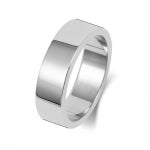 18CT WHITE GOLD 6MM FLAT FLAT LIGHT WEDDING RING