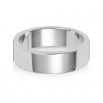 18CT WHITE GOLD 6MM FLAT FLAT MEDIUM WEDDING RING