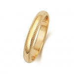 18CT GOLD 3MM MILLGRAIN MEDIUM WEDDING RING