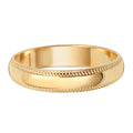 Bague de mariage massive en or 18 carats, grain de 4 mm