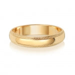 18CT GOLD 4MM MILLGRAIN HEAVY WEDDING RING