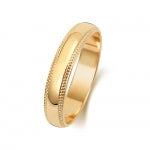 18CT GOLD 4MM MILLGRAIN HEAVY WEDDING RING