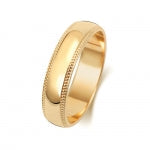 18CT GOLD 5MM MILLGRAIN LIGHT WEDDING RING